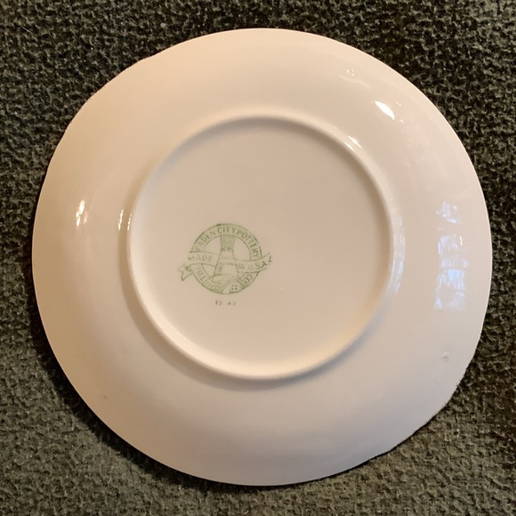 The Paden City Pottery Co. Saucers. Set of 5. Made in USA. 6” across - Picture 9 of 13